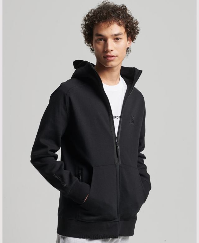 il Superdry גברים קפוצ'ון zip קוד טק שָׁחוֹר 4LX2Z636 הַלבָּשָׁה