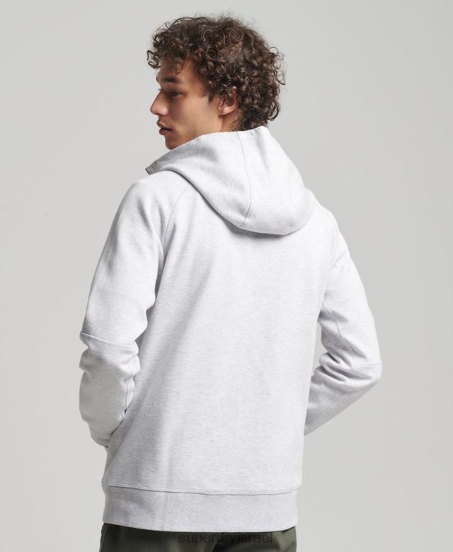 il Superdry גברים קפוצ'ון zip קוד טק אפור 4LX2Z643 הַלבָּשָׁה